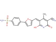 4-{5-[(5-cyano-2-hydroxy-4-methyl-6-oxo-3(6H)-pyridinylidene)methyl]-2-furyl}benzenesulfonamide