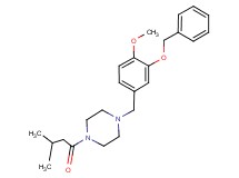 1-[3-(benzyloxy)-4-methoxybenzyl]-4-(3-methylbutanoyl)piperazine