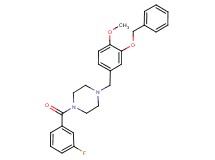 1-[3-(benzyloxy)-4-methoxybenzyl]-4-(3-fluorobenzoyl)piperazine