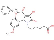6-[3-cinnamoyl-2-(2,5-dimethoxyphenyl)-4-hydroxy-5-oxo-2,5-dihydro-1H-pyrrol-1-yl]hexanoic acid