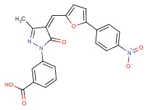 3-(3-methyl-4-{[5-(4-nitrophenyl)-2-furyl]methylene}-5-oxo-4,5-dihydro-1H-pyrazol-1-yl)benzoic acid