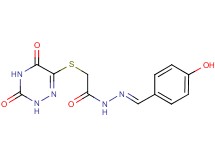 2-[(3,5-dioxo-2,3,4,5-tetrahydro-1,2,4-triazin-6-yl)thio]-N'-(4-hydroxybenzylidene)acetohydrazide