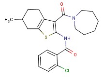 N-[3-(1-azepanylcarbonyl)-6-methyl-4,5,6,7-tetrahydro-1-benzothien-2-yl]-2-chlorobenzamide