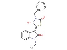 3-benzyl-5-(1-ethyl-2-oxo-1,2-dihydro-3H-indol-3-ylidene)-1,3-thiazolidine-2,4-dione