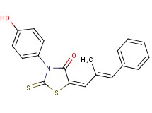 3-(4-hydroxyphenyl)-5-(2-methyl-3-phenyl-2-propen-1-ylidene)-2-thioxo-1,3-thiazolidin-4-one