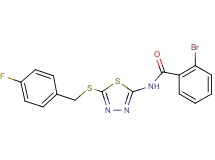 2-bromo-N-{5-[(4-fluorobenzyl)thio]-1,3,4-thiadiazol-2-yl}benzamide