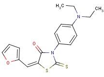 3-[4-(diethylamino)phenyl]-5-(2-furylmethylene)-2-thioxo-1,3-thiazolidin-4-one