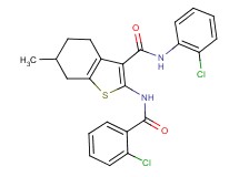 2-[(2-chlorobenzoyl)amino]-N-(2-chlorophenyl)-6-methyl-4,5,6,7-tetrahydro-1-benzothiophene-3-carboxamide