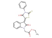 ethyl [2-oxo-3-(4-oxo-3-phenyl-2-thioxo-1,3-thiazolidin-5-ylidene)-2,3-dihydro-1H-indol-1-yl]acetate
