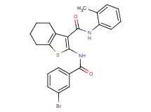 2-[(3-bromobenzoyl)amino]-N-(2-methylphenyl)-4,5,6,7-tetrahydro-1-benzothiophene-3-carboxamide
