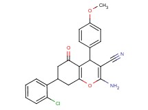 2-amino-7-(2-chlorophenyl)-4-(4-methoxyphenyl)-5-oxo-5,6,7,8-tetrahydro-4H-chromene-3-carbonitrile