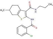 2-[(2-chlorobenzoyl)amino]-6-methyl-N-propyl-4,5,6,7-tetrahydro-1-benzothiophene-3-carboxamide