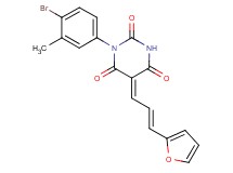 1-(4-bromo-3-methylphenyl)-5-[3-(2-furyl)-2-propen-1-ylidene]-2,4,6(1H,3H,5H)-pyrimidinetrione