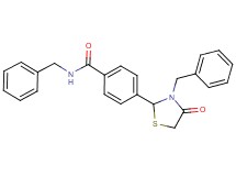 N-benzyl-4-(3-benzyl-4-oxo-1,3-thiazolidin-2-yl)benzamide