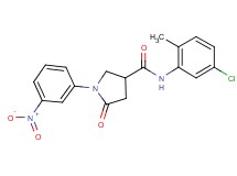 N-(5-chloro-2-methylphenyl)-1-(3-nitrophenyl)-5-oxo-3-pyrrolidinecarboxamide