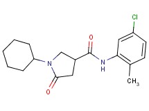 N-(5-chloro-2-methylphenyl)-1-cyclohexyl-5-oxo-3-pyrrolidinecarboxamide
