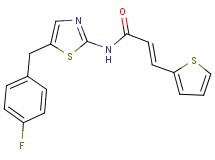 N-[5-(4-fluorobenzyl)-1,3-thiazol-2-yl]-3-(2-thienyl)acrylamide