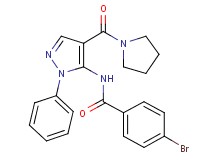 4-bromo-N-[1-phenyl-4-(1-pyrrolidinylcarbonyl)-1H-pyrazol-5-yl]benzamide
