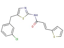 N-[5-(3-chlorobenzyl)-1,3-thiazol-2-yl]-3-(2-thienyl)acrylamide