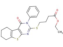 ethyl 4-[(4-oxo-3-phenyl-3,4,5,6,7,8-hexahydro[1]benzothieno[2,3-d]pyrimidin-2-yl)thio]butanoate