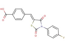 4-{[3-(4-fluorophenyl)-2,4-dioxo-1,3-thiazolidin-5-ylidene]methyl}benzoic acid