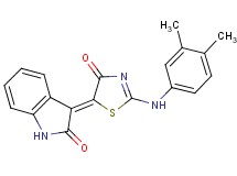 3-[2-[(3,4-dimethylphenyl)amino]-4-oxo-1,3-thiazol-5(4H)-ylidene]-1,3-dihydro-2H-indol-2-one