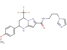 N-[3-(1H-imidazol-1-yl)propyl]-5-(4-methoxyphenyl)-7-(trifluoromethyl)-4,5,6,7-tetrahydropyrazolo[1,5-a]pyrimidine-2-carboxamide