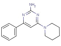 4-phenyl-6-(1-piperidinyl)-2-pyrimidinamine