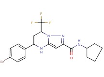 5-(4-bromophenyl)-N-cyclopentyl-7-(trifluoromethyl)-4,5,6,7-tetrahydropyrazolo[1,5-a]pyrimidine-2-carboxamide