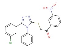 2-{[5-(3-chlorophenyl)-4-phenyl-4H-1,2,4-triazol-3-yl]thio}-1-(3-nitrophenyl)ethanone