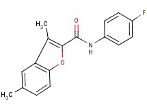 N-(4-fluorophenyl)-3,5-dimethyl-1-benzofuran-2-carboxamide