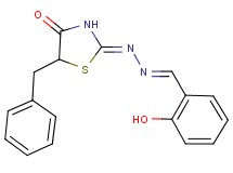 2-hydroxybenzaldehyde (5-benzyl-4-oxo-1,3-thiazolidin-2-ylidene)hydrazone