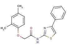 2-(2,4-dimethylphenoxy)-N-(4-phenyl-1,3-thiazol-2-yl)acetamide