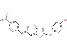 5-[2-chloro-3-(4-nitrophenyl)-2-propen-1-ylidene]-2-[(4-hydroxyphenyl)amino]-1,3-thiazol-4(5H)-one