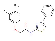 2-(3,4-dimethylphenoxy)-N-(4-phenyl-1,3-thiazol-2-yl)acetamide