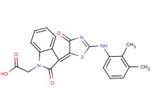 {3-[2-[(2,3-dimethylphenyl)amino]-4-oxo-1,3-thiazol-5(4H)-ylidene]-2-oxo-2,3-dihydro-1H-indol-1-yl}acetic acid