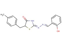 2-hydroxybenzaldehyde [5-(4-methylbenzyl)-4-oxo-1,3-thiazolidin-2-ylidene]hydrazone