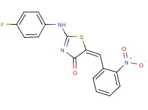 2-[(4-fluorophenyl)amino]-5-(2-nitrobenzylidene)-1,3-thiazol-4(5H)-one