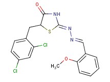 2-methoxybenzaldehyde [5-(2,4-dichlorobenzyl)-4-oxo-1,3-thiazolidin-2-ylidene]hydrazone