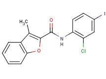 N-(2-chloro-4-iodophenyl)-3-methyl-1-benzofuran-2-carboxamide