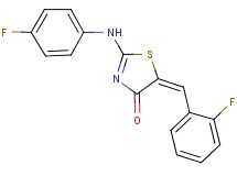 5-(2-fluorobenzylidene)-2-[(4-fluorophenyl)amino]-1,3-thiazol-4(5H)-one