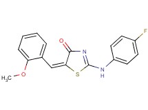 2-[(4-fluorophenyl)amino]-5-(2-methoxybenzylidene)-1,3-thiazol-4(5H)-one