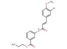 propyl 3-{[3-(3-bromo-4-methoxyphenyl)acryloyl]amino}benzoate