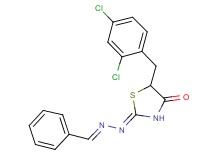 benzaldehyde [5-(2,4-dichlorobenzyl)-4-oxo-1,3-thiazolidin-2-ylidene]hydrazone