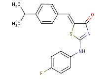2-[(4-fluorophenyl)amino]-5-(4-isopropylbenzylidene)-1,3-thiazol-4(5H)-one