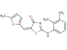 2-[(2,3-dimethylphenyl)amino]-5-[(5-methyl-2-furyl)methylene]-1,3-thiazol-4(5H)-one