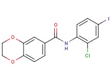 N-(2-chloro-4-iodophenyl)-2,3-dihydro-1,4-benzodioxine-6-carboxamide