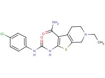 2-({[(4-chlorophenyl)amino]carbonyl}amino)-6-ethyl-4,5,6,7-tetrahydrothieno[2,3-c]pyridine-3-carboxamide