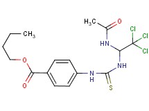 butyl 4-[({[1-(acetylamino)-2,2,2-trichloroethyl]amino}carbonothioyl)amino]benzoate