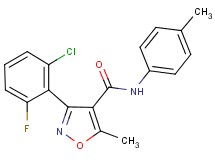 3-(2-chloro-6-fluorophenyl)-5-methyl-N-(4-methylphenyl)-4-isoxazolecarboxamide